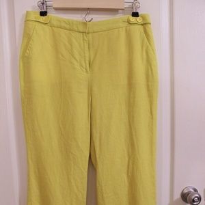 Talbots Windsor Pants in Yellow Size 8P Curvy
